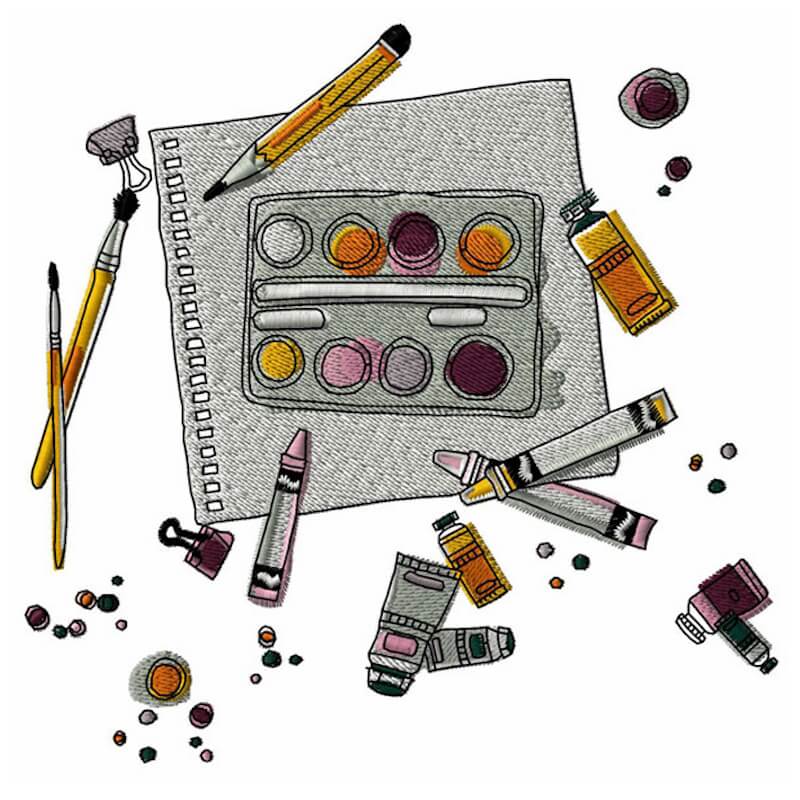 Stickdesign Drawn to Create Collection (Download)