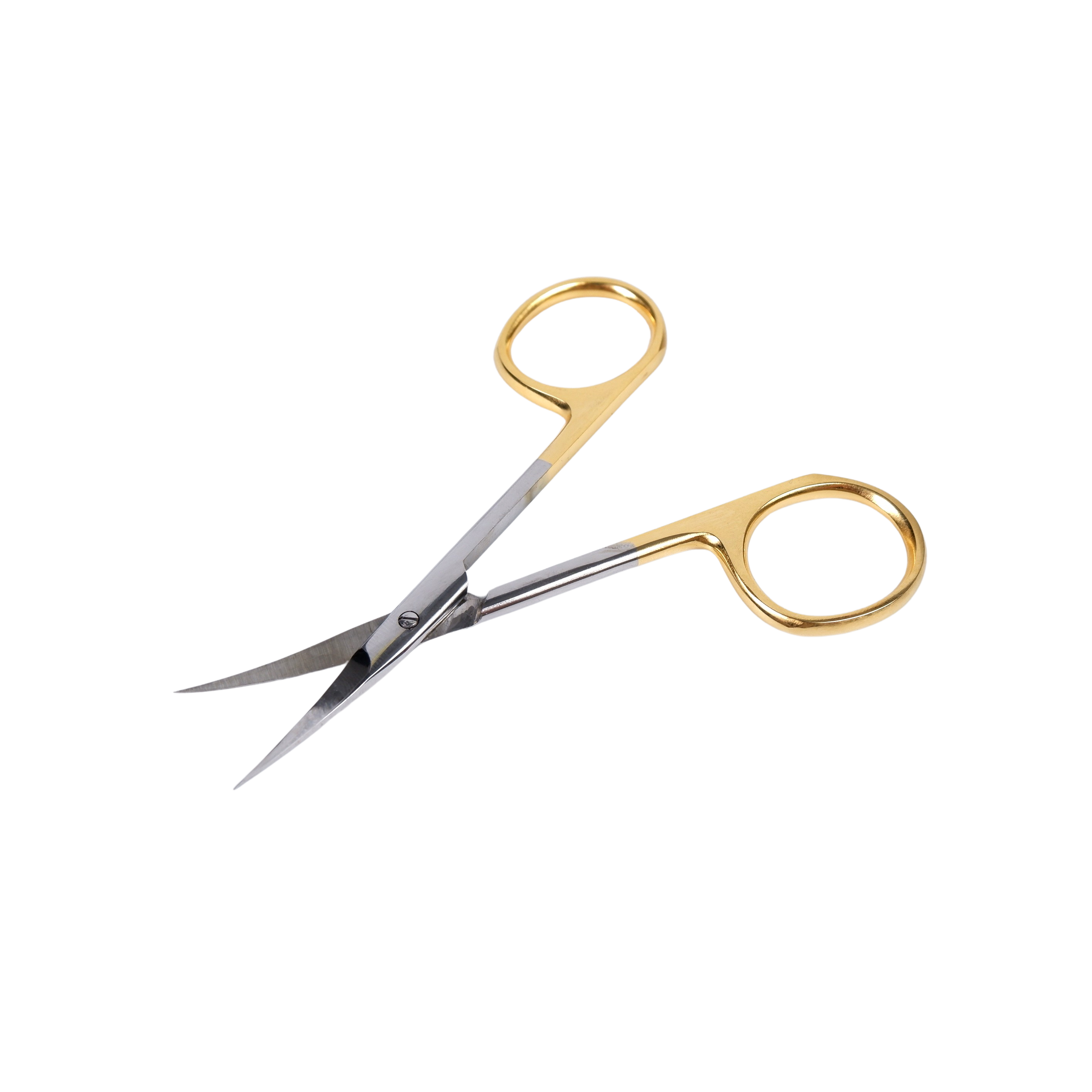 Schere gebogen, 10 cm - vergoldet