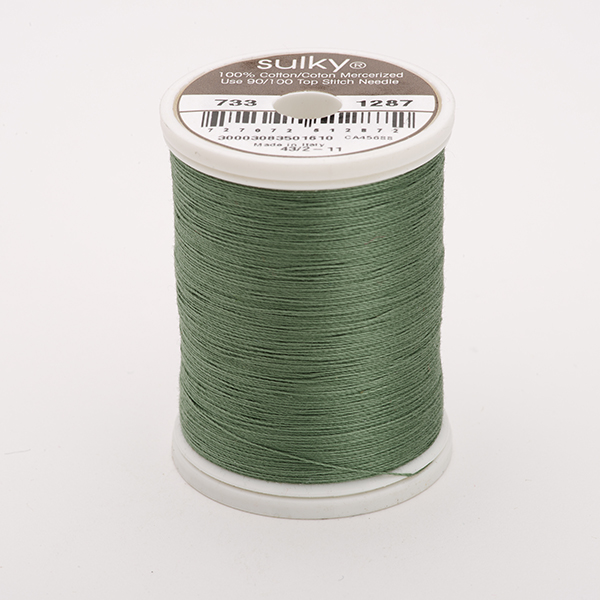 SULKY COTTON 30, 450m/500yds King Spools -  Colour 1287 French Green