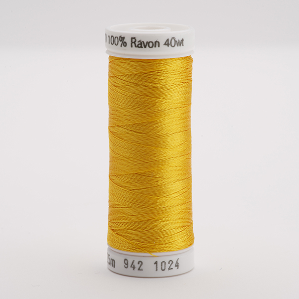 SULKY RAYON 40 coloured, 225m/250yds Snap Spools -  Colour 1024 Goldenrod