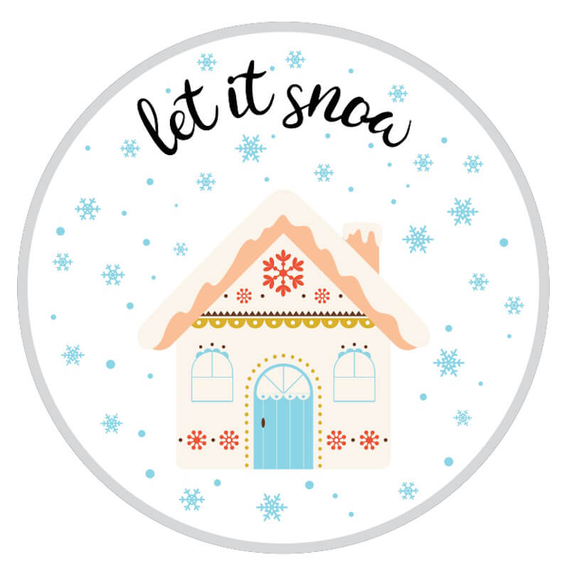 Stickdesign Christmas Coasters: let it snow (Download)