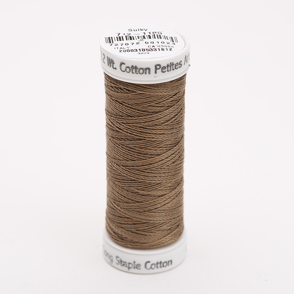 SULKY COTTON PETITES 12, 46m Snap Spulen -  Farbe 1180 Med. Taupe