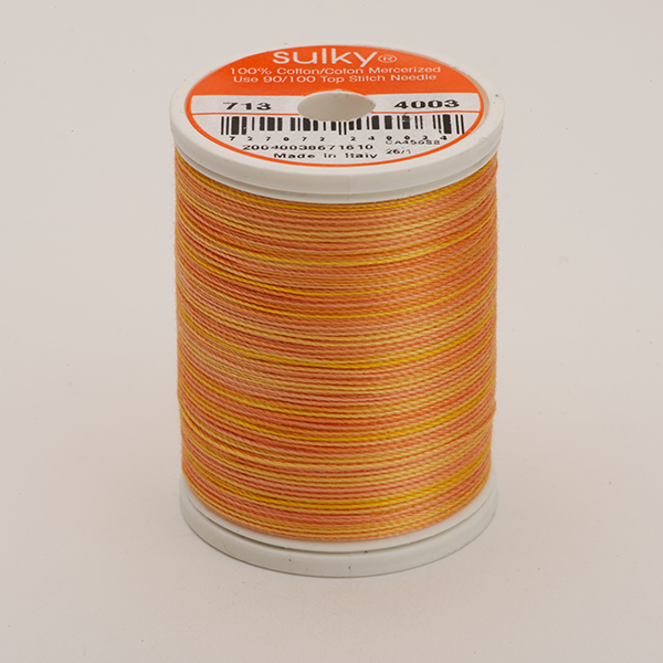 SULKY COTTON 12, 270m/300yds King Spools -  Colour 4003 Sunset multicolour