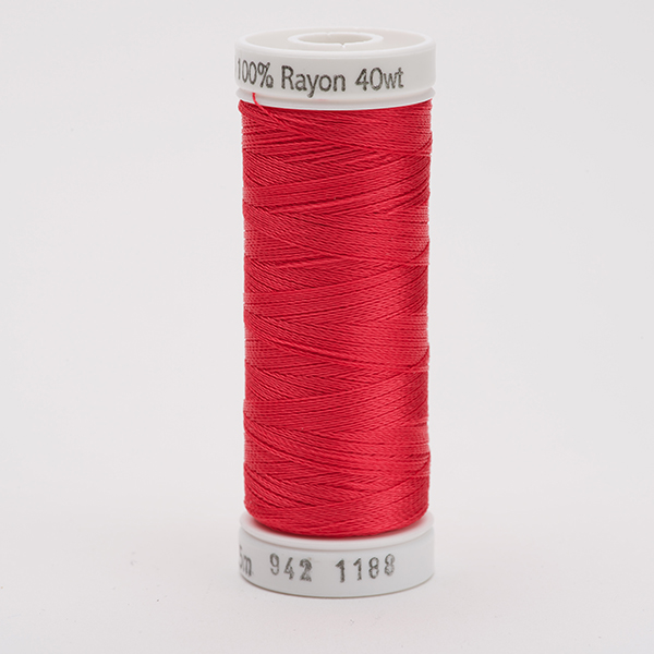 SULKY RAYON 40 farbig, 225m Snap Spulen -  Farbe 1188 Red Geranium