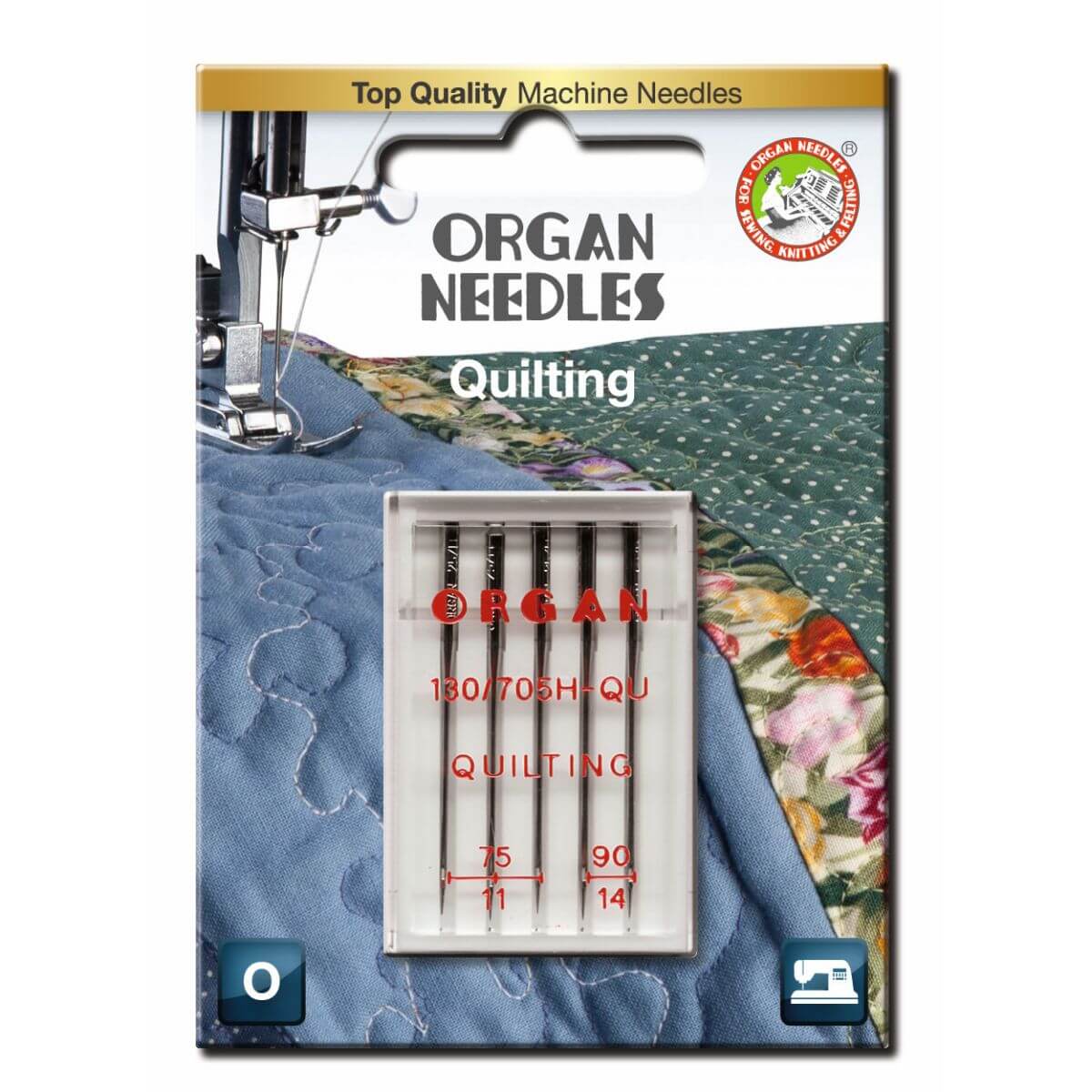 Organ Needles Quilting Assortment (Size 3x
75, 2x 90)