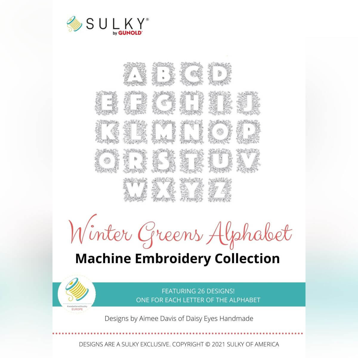 Stickdesign Winter Greens Alphabet (Download)