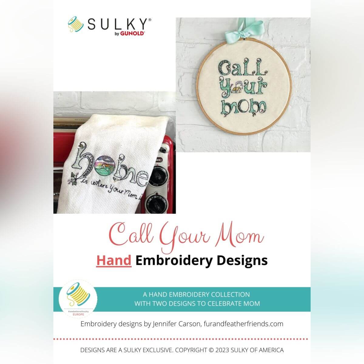 Handstickdesign Call Your Mom (Download)