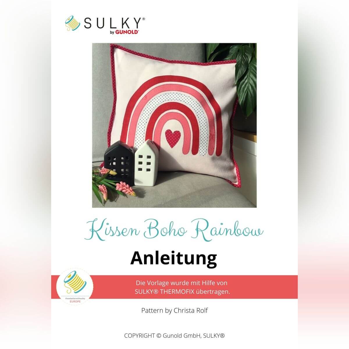 Kissen Boho Rainbow
