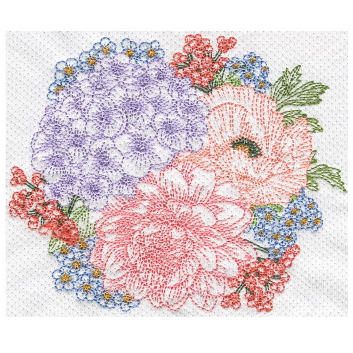 Stickdesign Floral Foraging: Bouquet (Download)