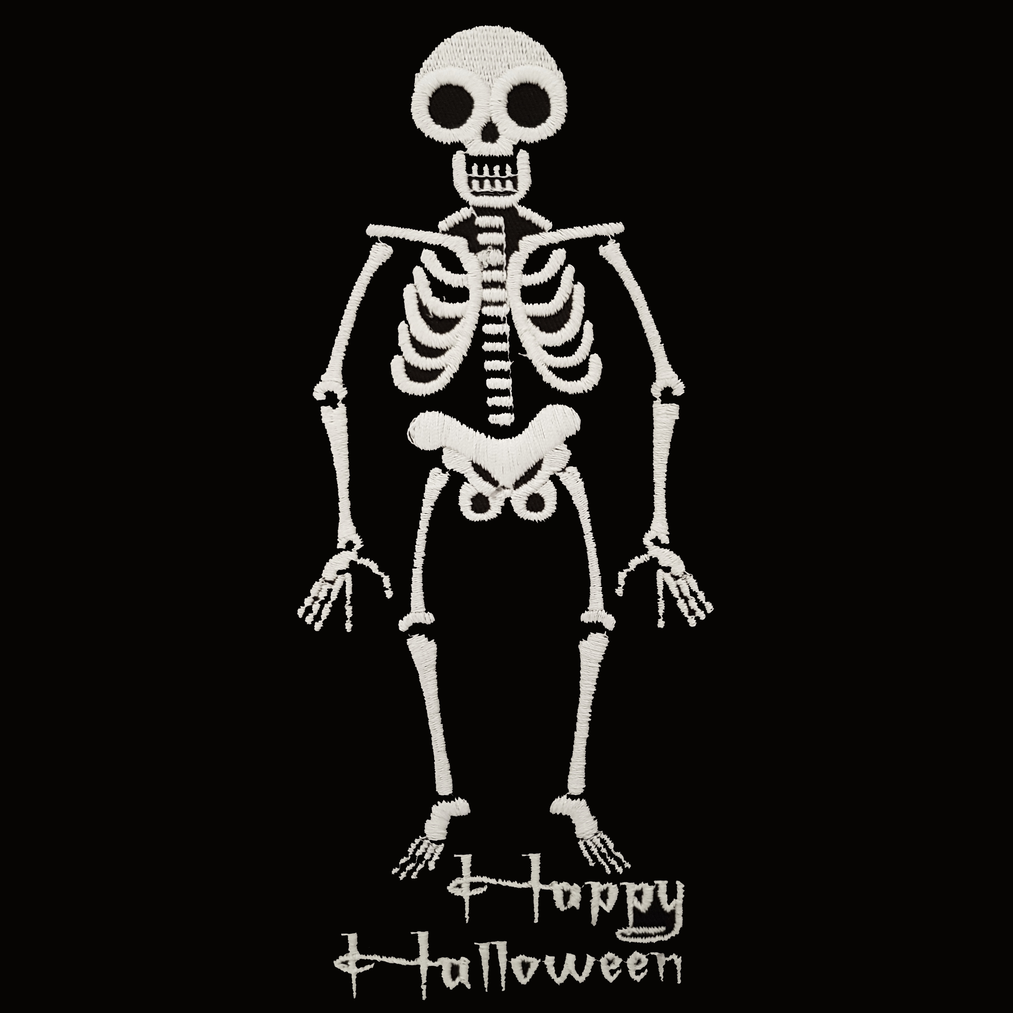 Stickdesign Halloween Skelett "Glowy"