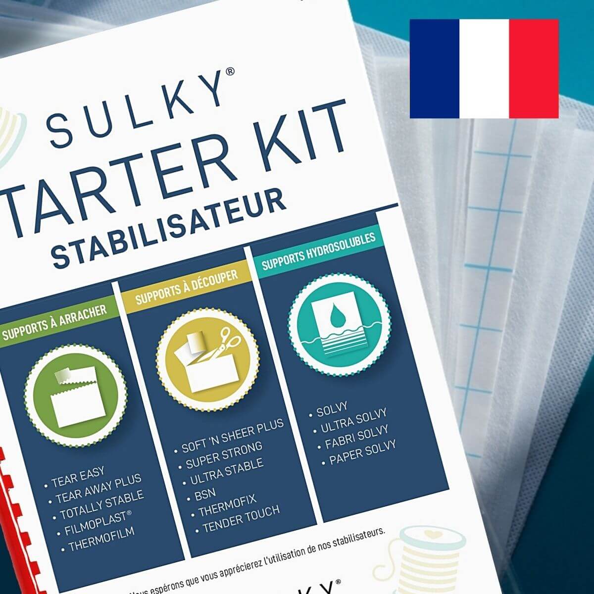 SULKY STARTER KIT - Stabilisateur (in French) - Package contains 15 Sampler