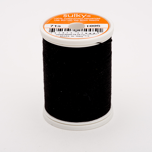 SULKY COTTON 12, 270m King Spulen -  Farbe 1005 Black