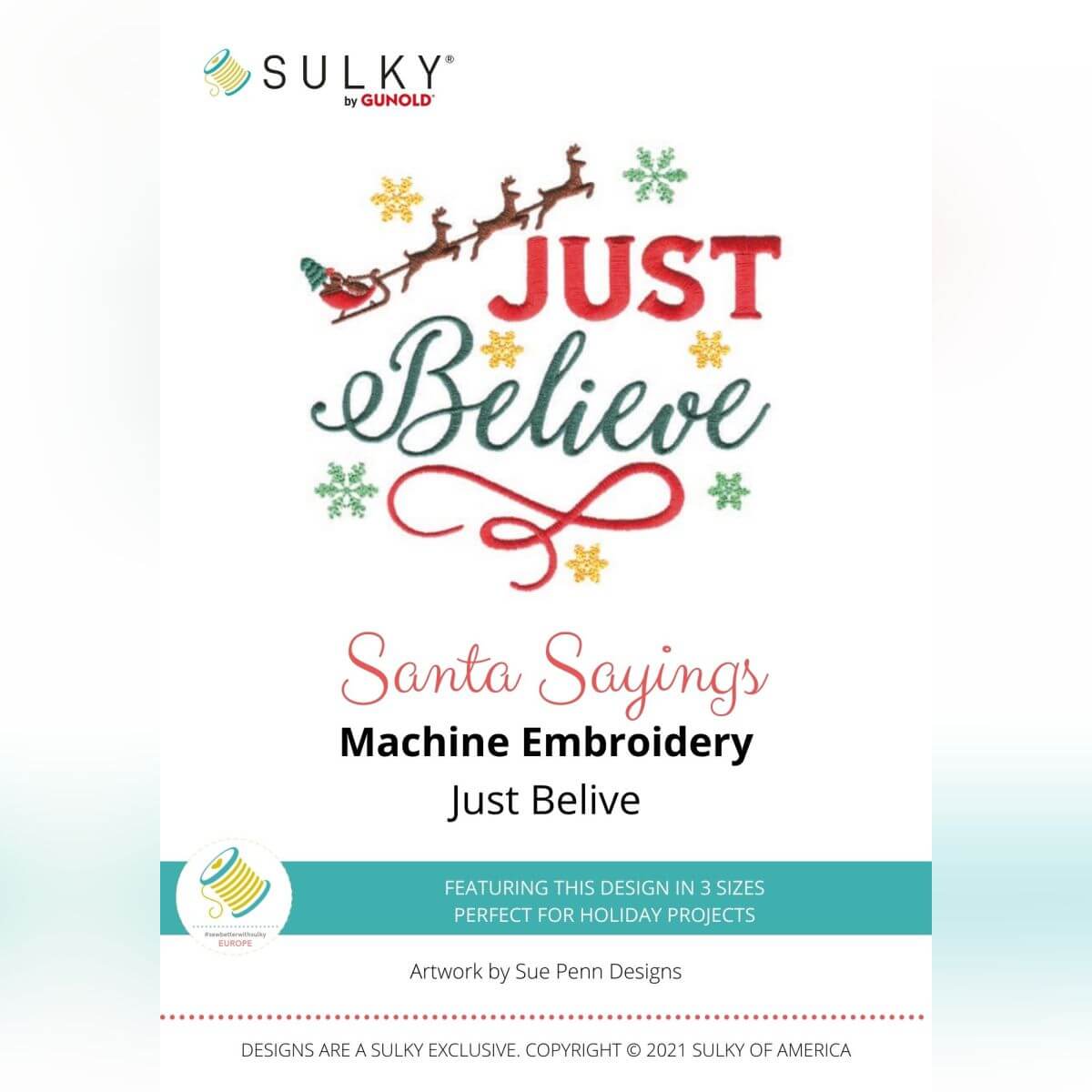 Stickdesign Santa Sayings: Just Belive (Download)