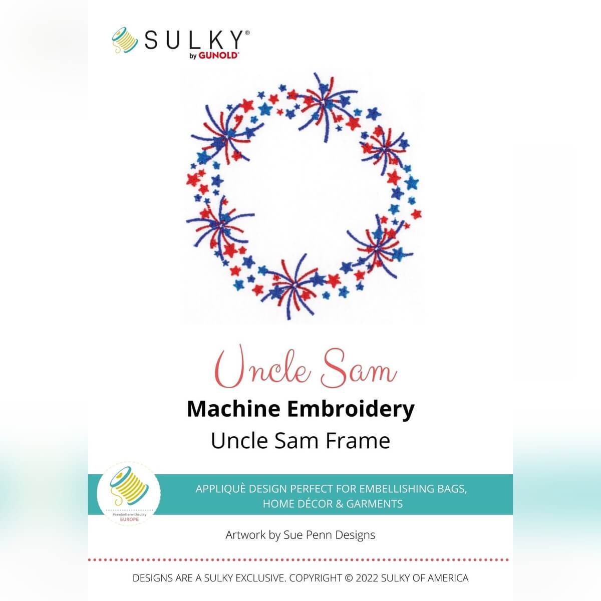 Stickdesign Uncle Sam: Uncle Sam Frame (Download)