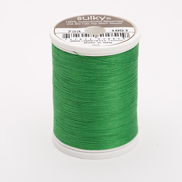 SULKY COTTON 30, 450m/500yds King Spools -  Colour 1051 Christmas Green