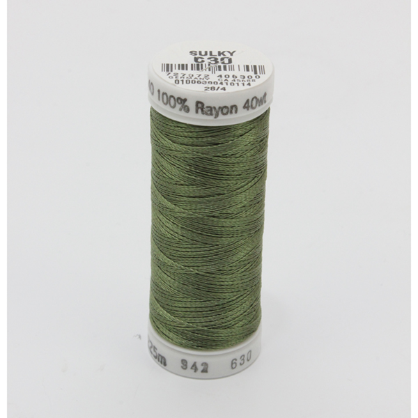 SULKY RAYON 40 farbig, 225m Snap Spulen -  Farbe 0630 Moss Green