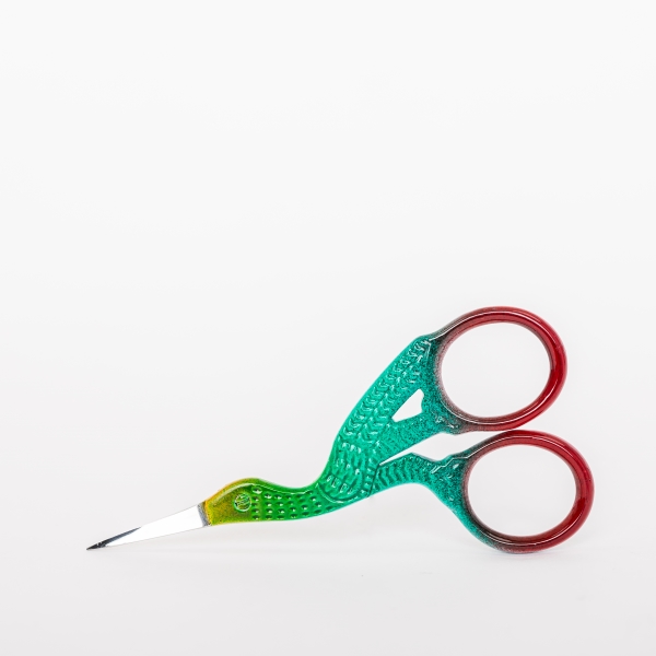 Embroidery scissors stork coloured 9cm