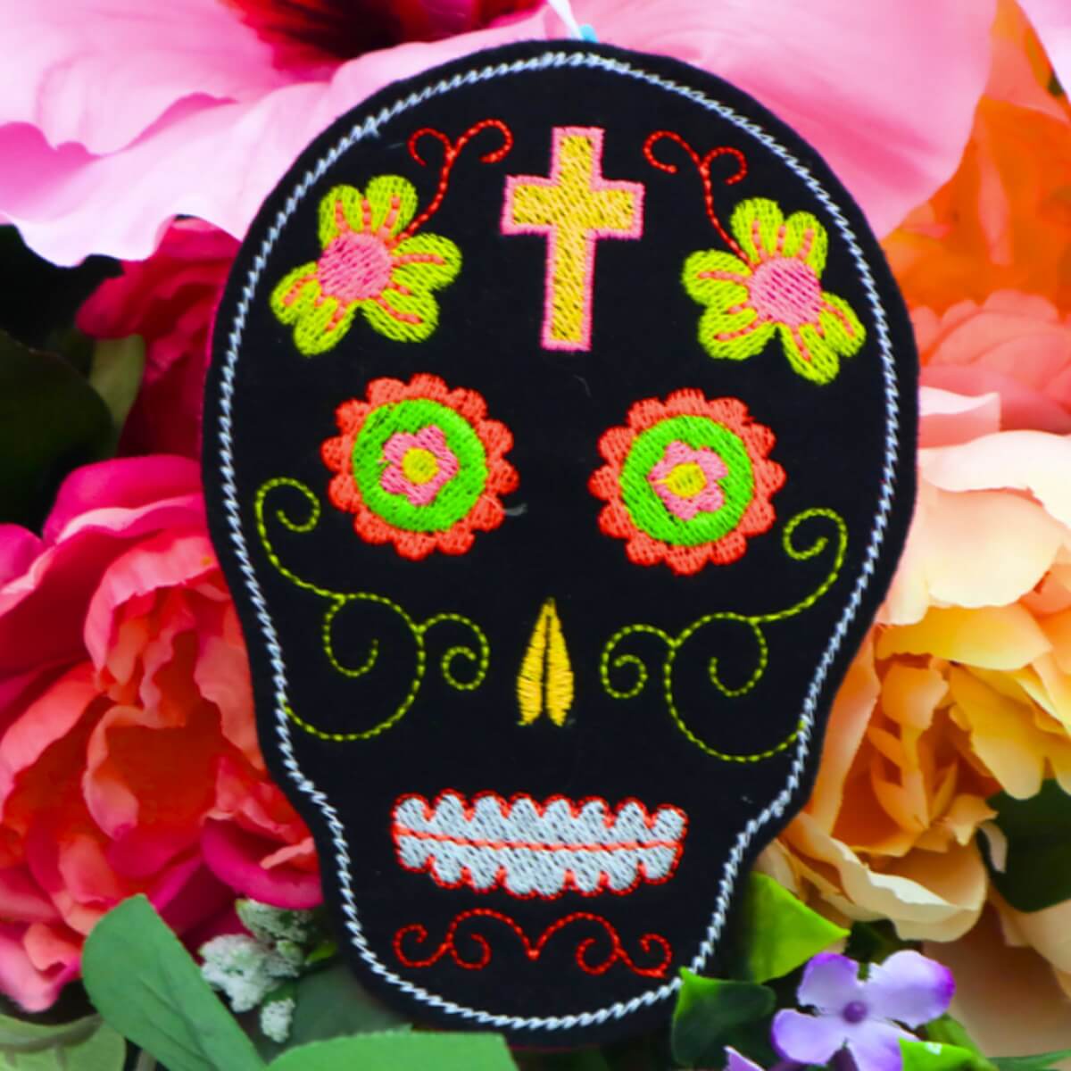 Stickdesign ITH Sugar Skulls Air Freshener Covers (Download)
