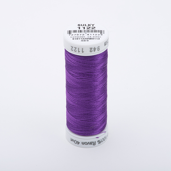 SULKY RAYON 40 farbig, 225m Snap Spulen -  Farbe 1122 Purple