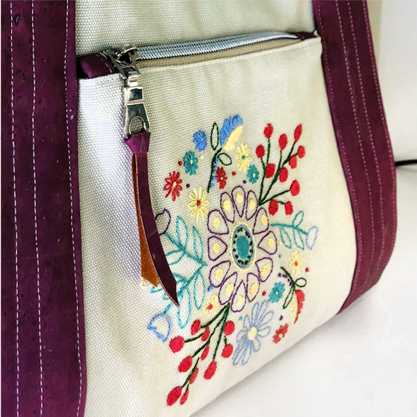 Handstickdesign Boho Floral Spray (Download)