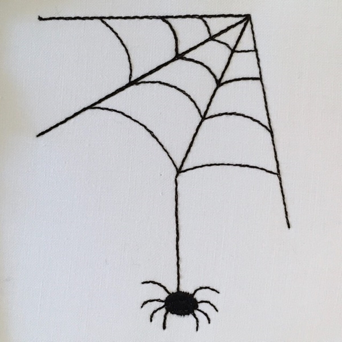 Stickdesign Spinne mit Netz (Download)