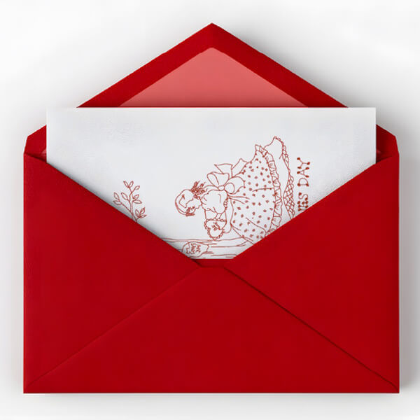 Stickdesign Valentines Day Redwork