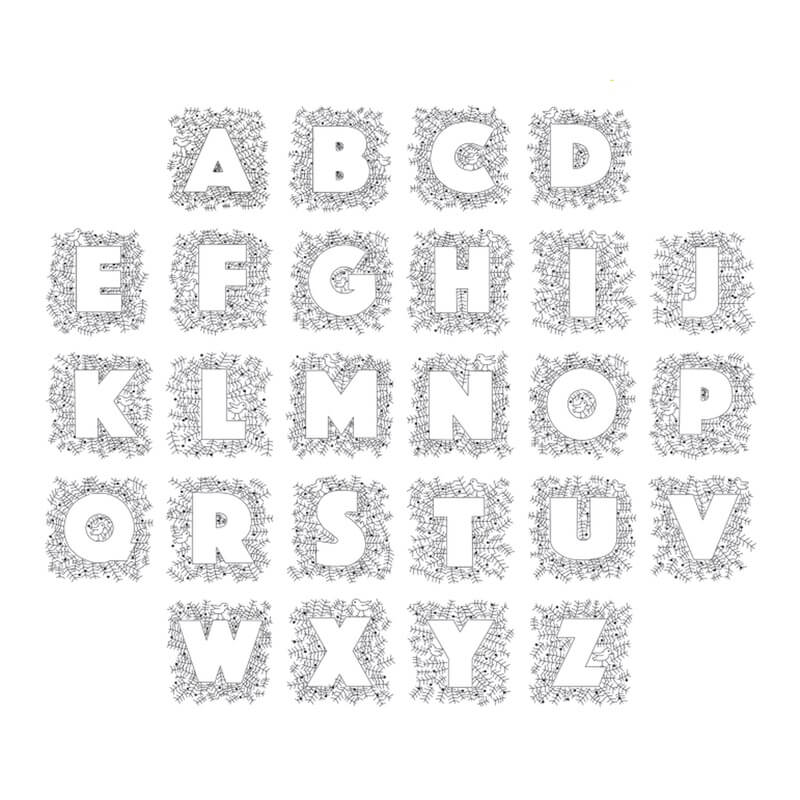 Stickdesign Winter Greens Alphabet (Download)