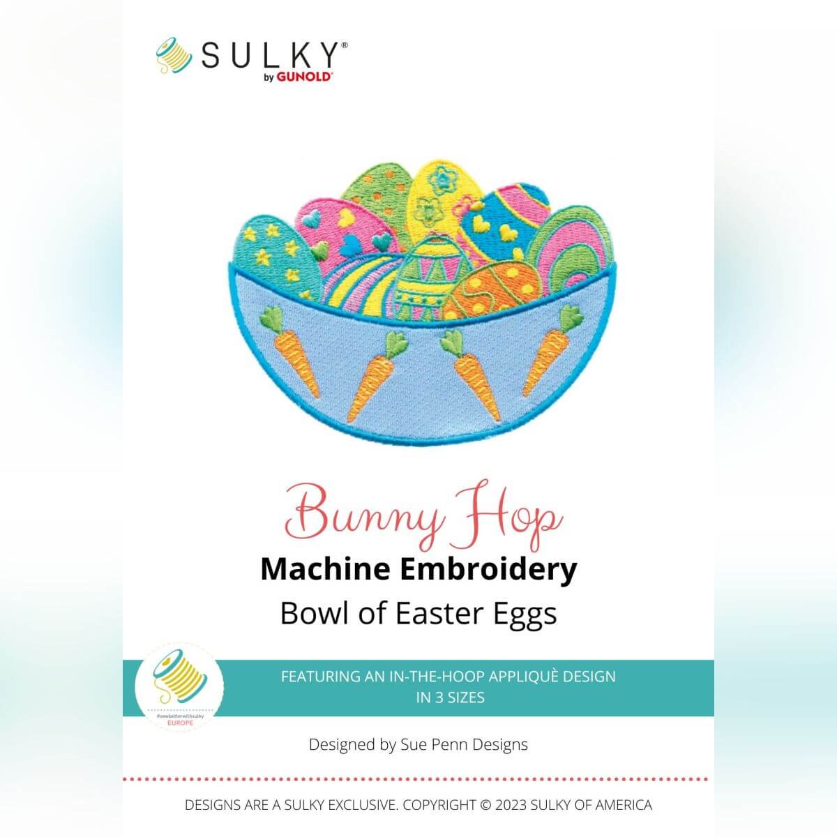 Stickdesign Bunny Hop: Bowl of Easter Eggs (Download)
