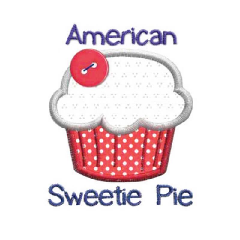 Stickdesign Patriotic: American Sweetie Pie (Download)