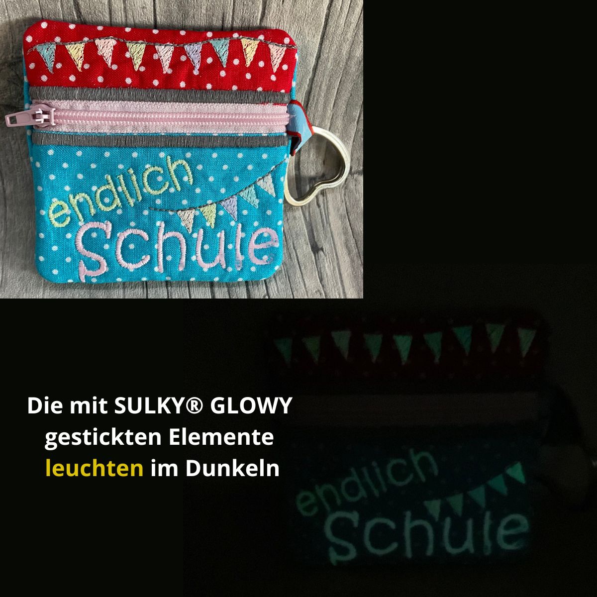 Stickdesign ITH RV-Tasche "endlich Schule" (Download)