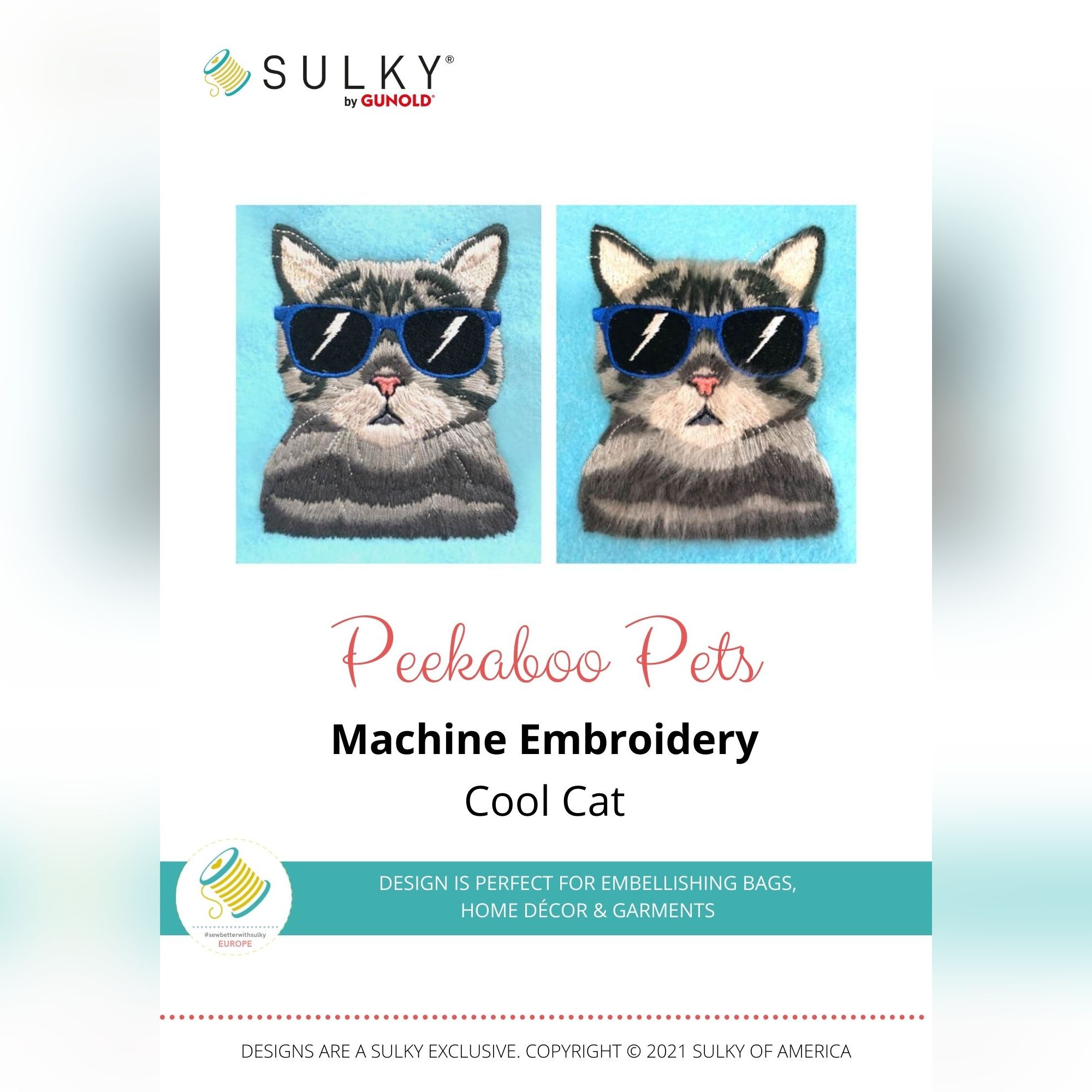 Stickdesign Peekaboo Pets: Cool Cat (Download)