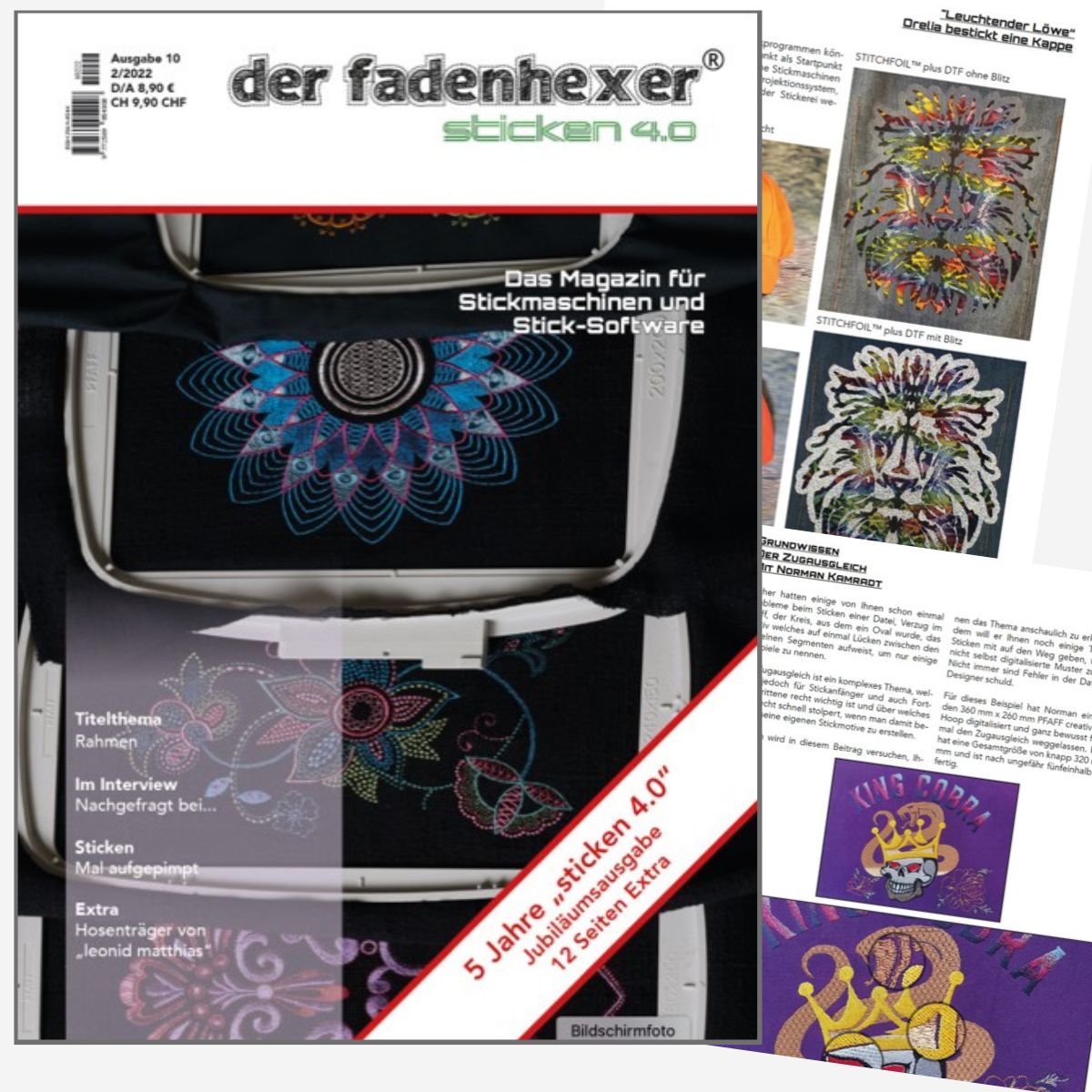 Sticken 4.0 - Das Magazin für Stickmaschinen
und Software  (German)