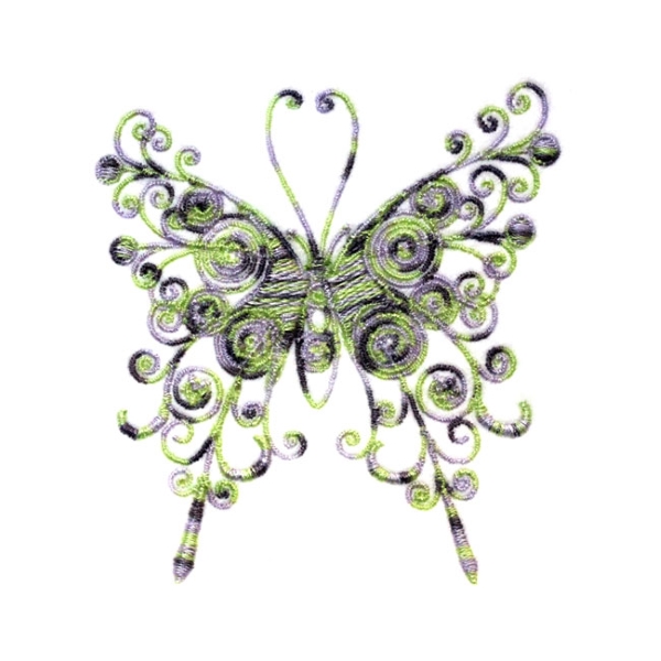 Stickdesign Kleiner Wirbel Schmetterling