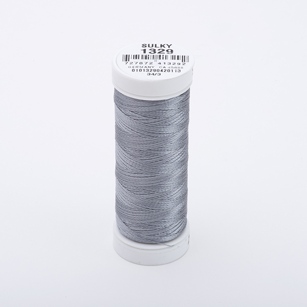 SULKY RAYON 40 coloured, 225m/250yds Snap Spools -  Colour 1329 Dk. Nickel Gray