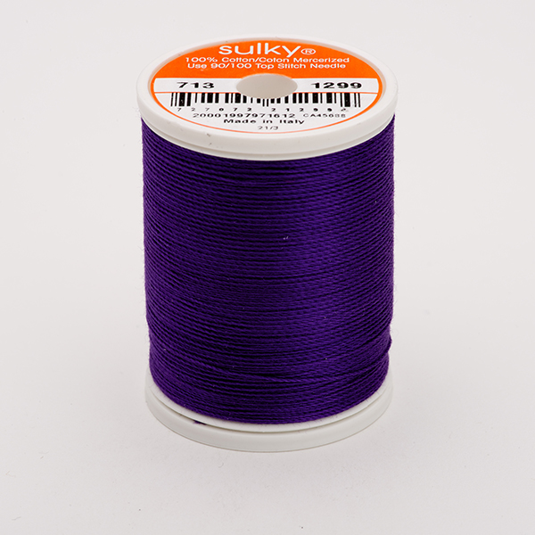 SULKY COTTON 12, 270m/300yds King Spools -  Colour 1299 Purple Shadow