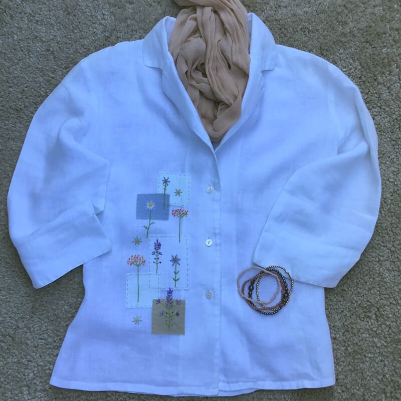 Bestickte Bluse