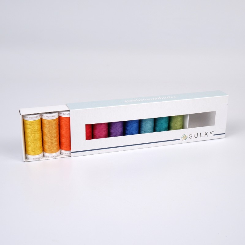 SULKY COTTON Petites 12 - COLOUR WHEEL (10x 46m Snap Spools) - Size ...